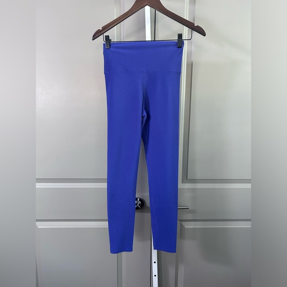 BEACH RIOT Ayla ribbed cobalt blue sparkle leggings size small - Picture 2 of 7